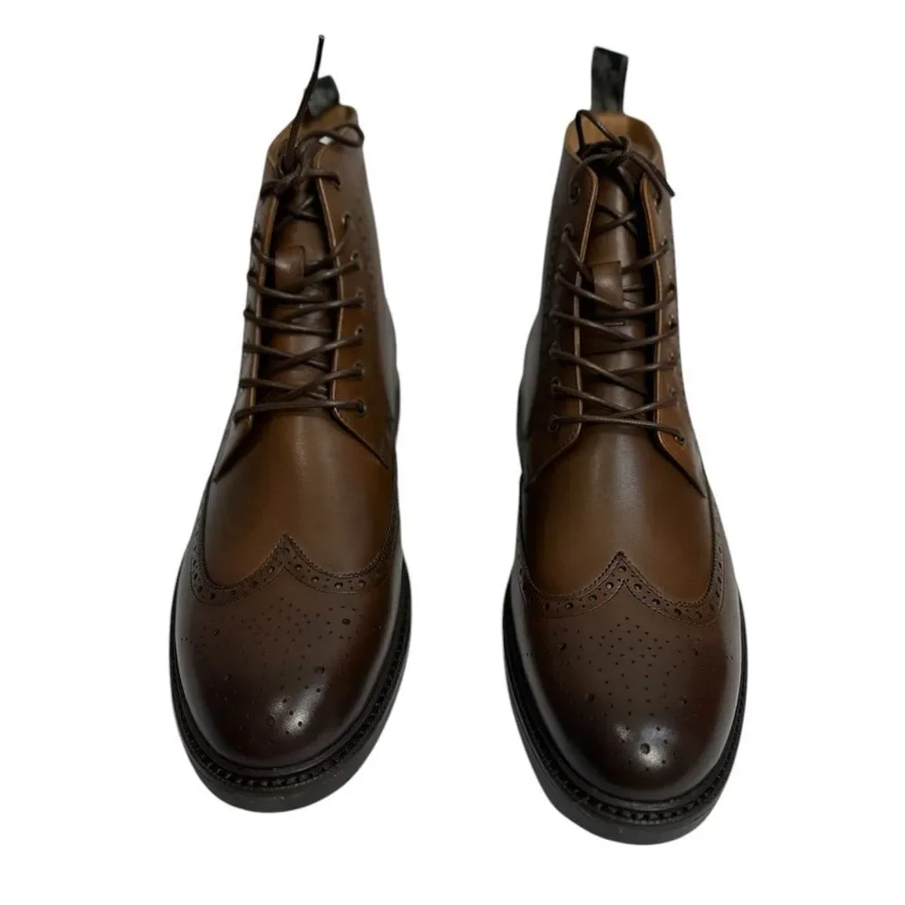 Polo Ralph Lauren Men's Asher Leather‎ Wingtip Boots, SIZE 11